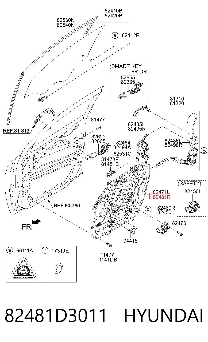 Механизм подъема стекол на Hyundai Tucson III TL