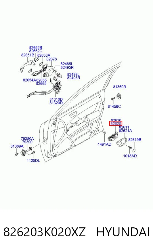 826203K020XZ Hyundai/Kia 