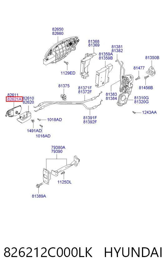 826212C000LK Hyundai/Kia 