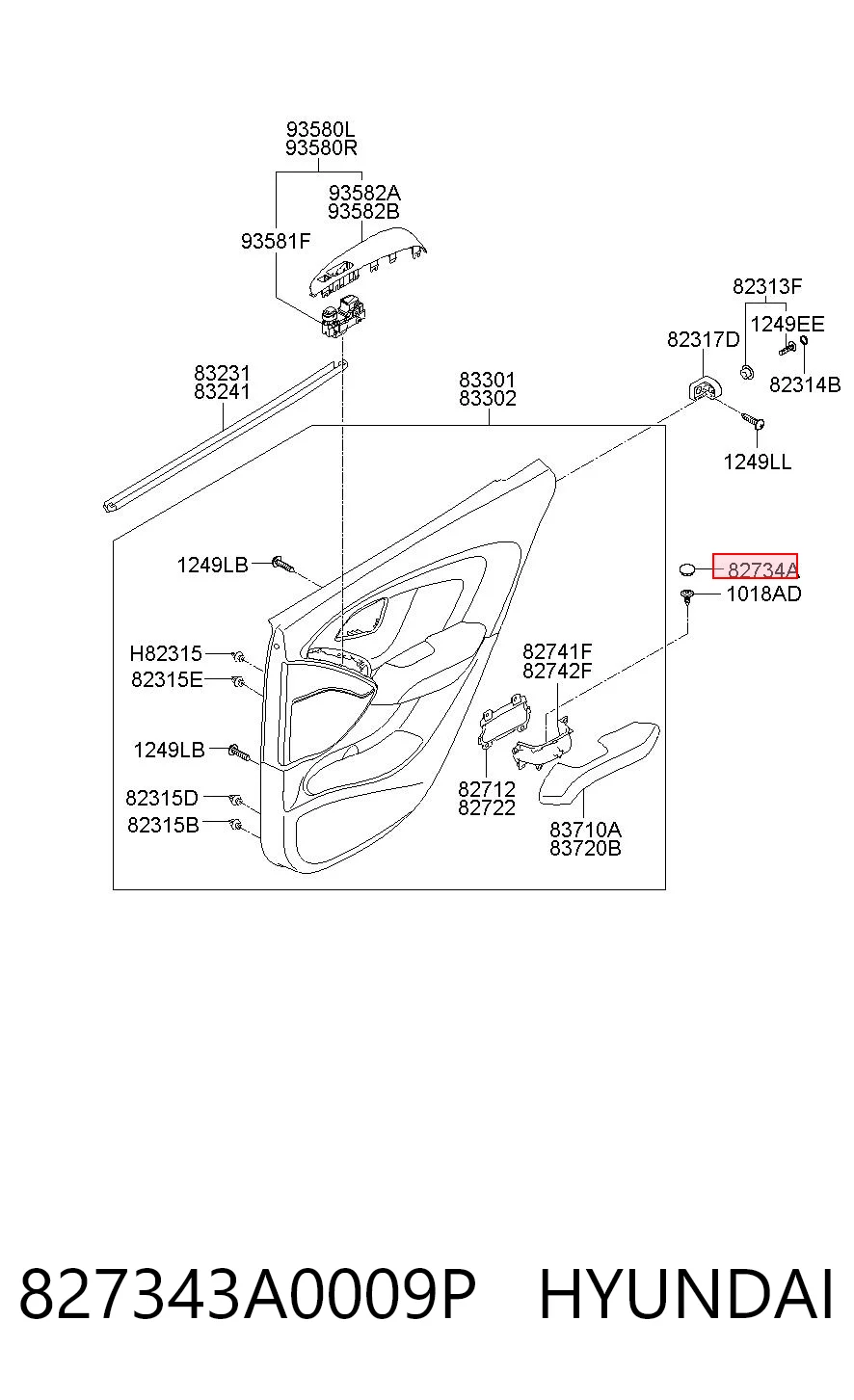 827343A0009P Hyundai/Kia Заглушка днища кузова