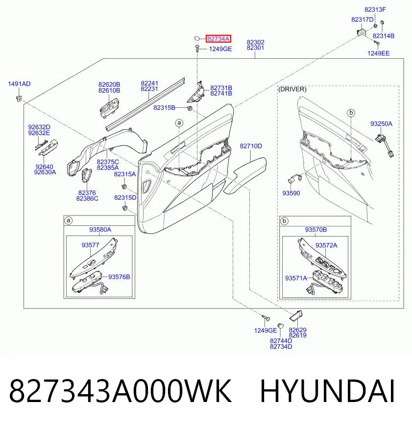 827343A000WK Hyundai/Kia Заглушка днища кузова