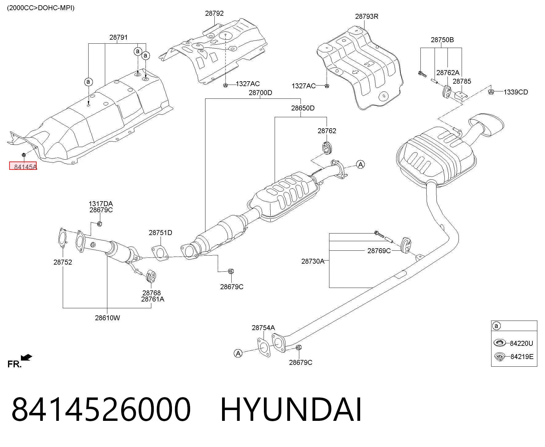 8414526000 Hyundai/Kia Клип крепления подкрылка переднего крыла
