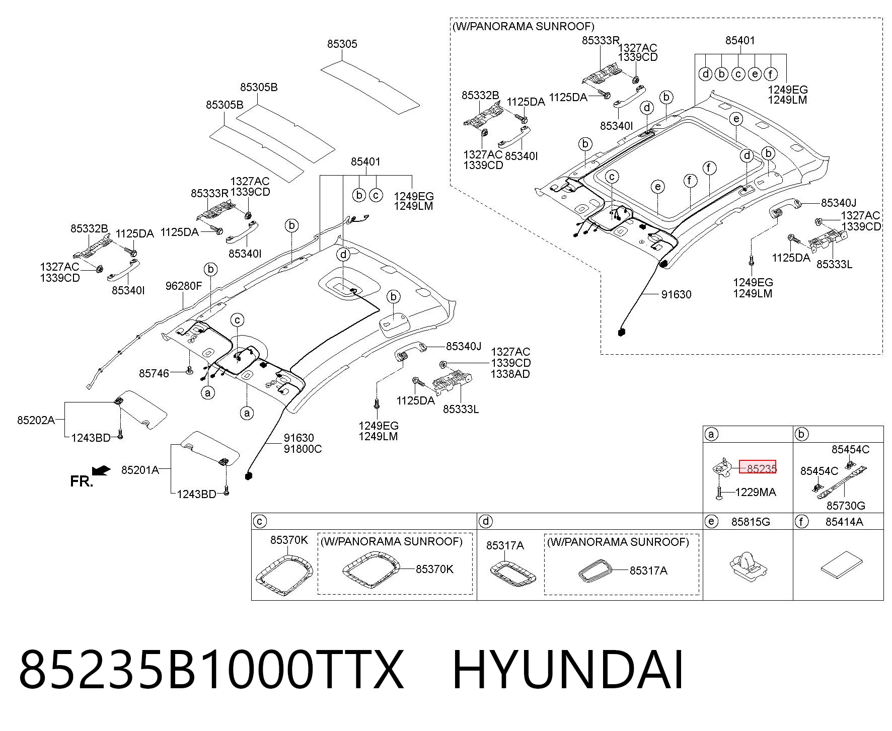 85235B1000TTX Hyundai/Kia Фиксатор солнцезащитного козырька