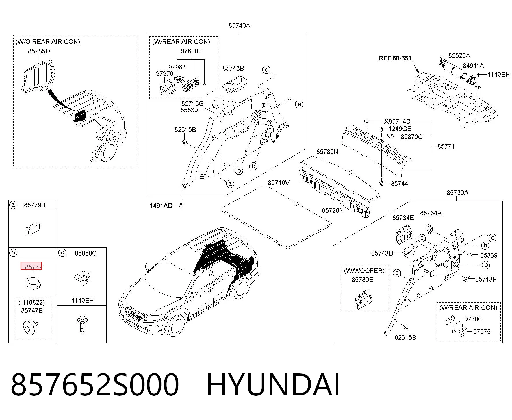 857652S000 Hyundai/Kia 