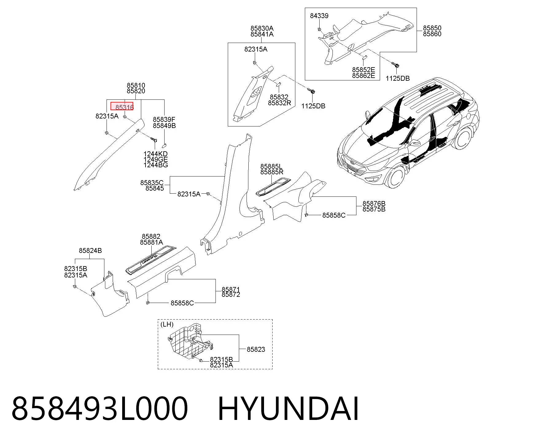 858493L000 Hyundai/Kia 