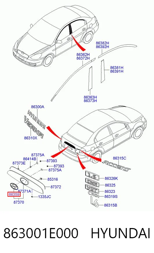 863001E000 Hyundai/Kia 