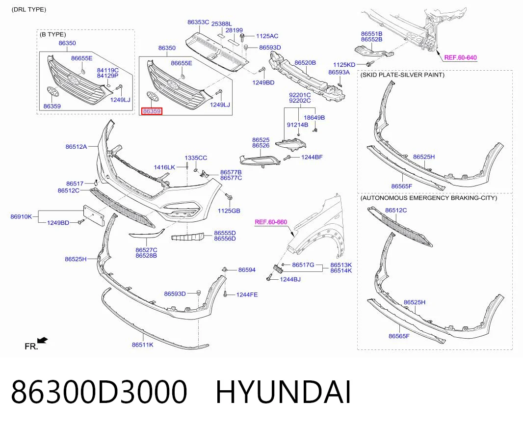 86300D3000 Hyundai/Kia Эмблема решетки радиатора