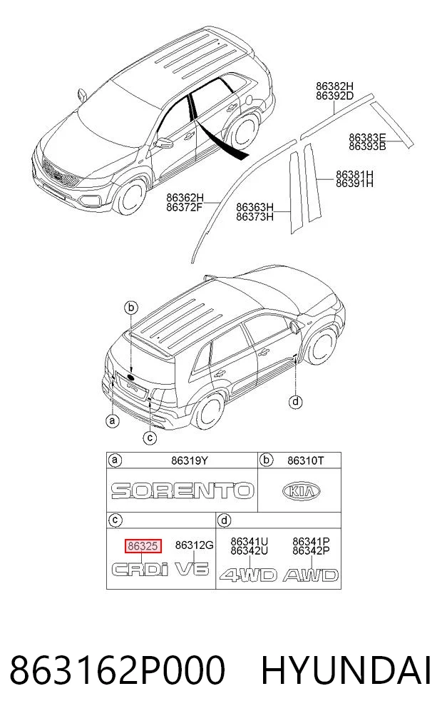 863162P000 Hyundai/Kia
