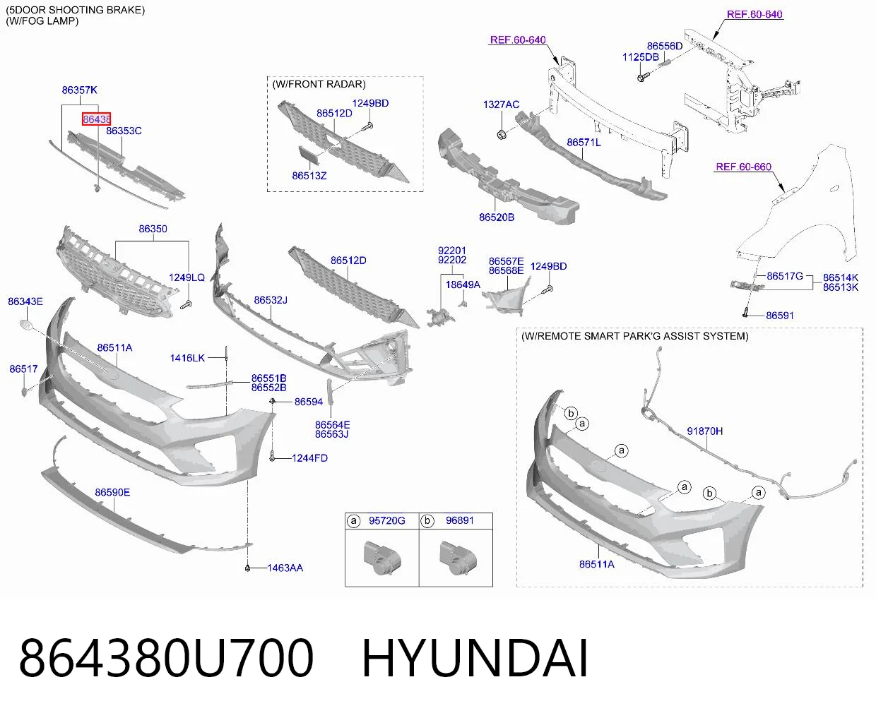 864380U700 Hyundai/Kia 