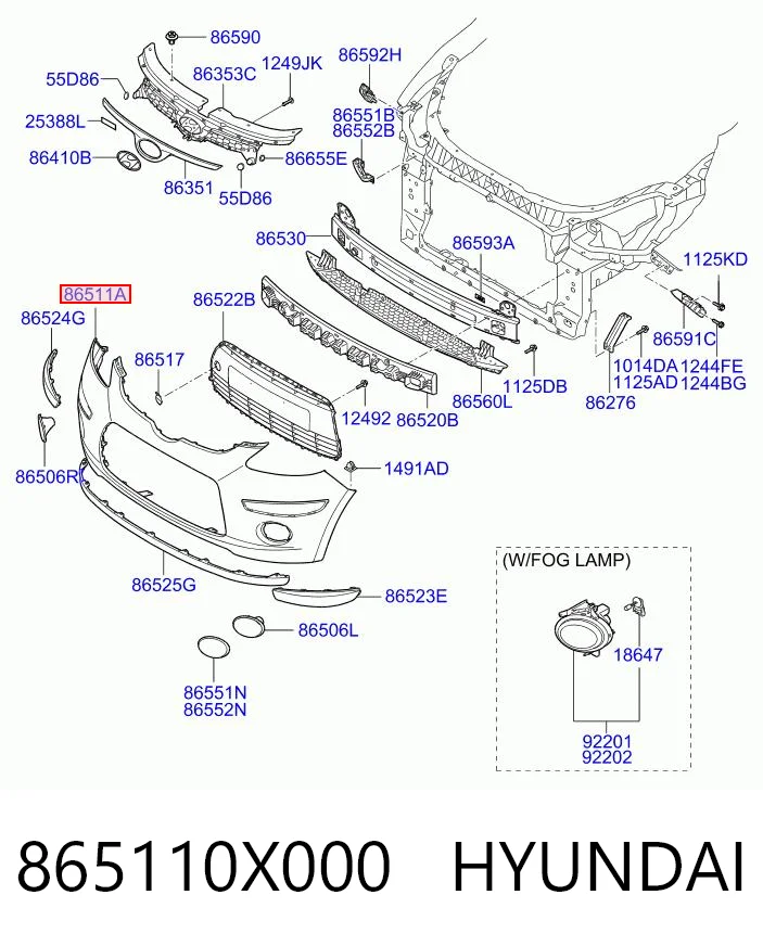 PHN04073BA KLARKSONAS Бампер передний в сборе