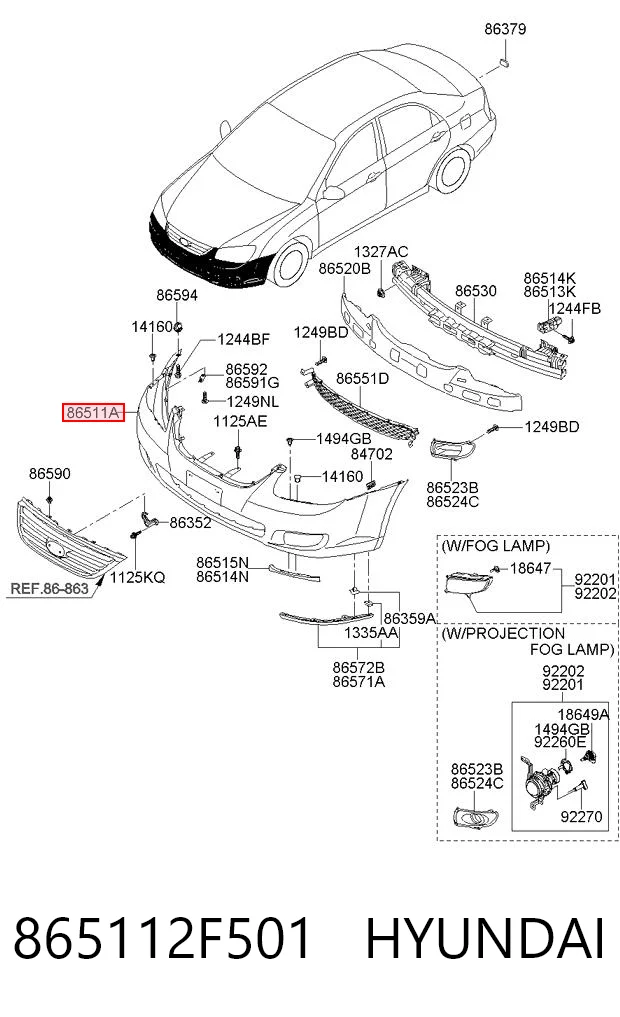 KI1000134 Various Бампер передний в сборе