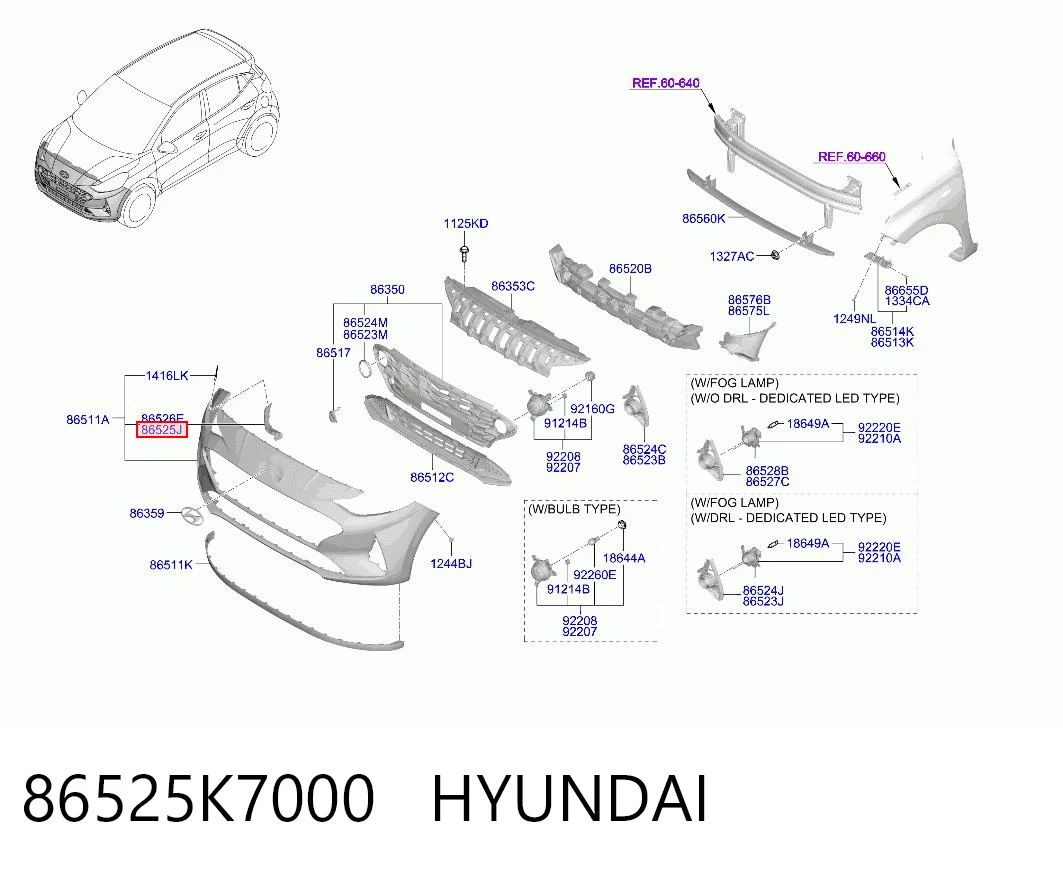 86525K7000 Hyundai/Kia