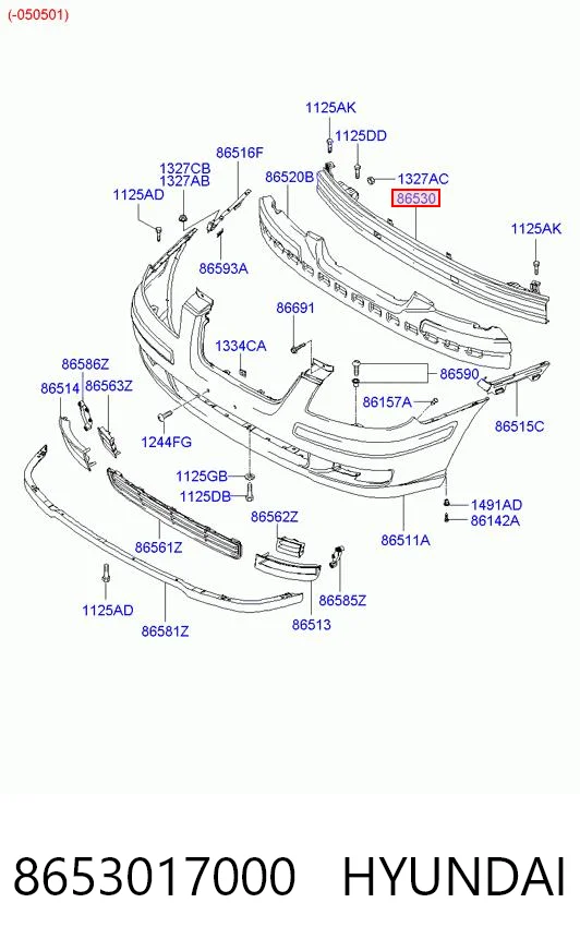 4035073 Polcar Балка бампера переднего