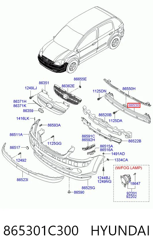 KH3127941 Starline Балка бампера переднего