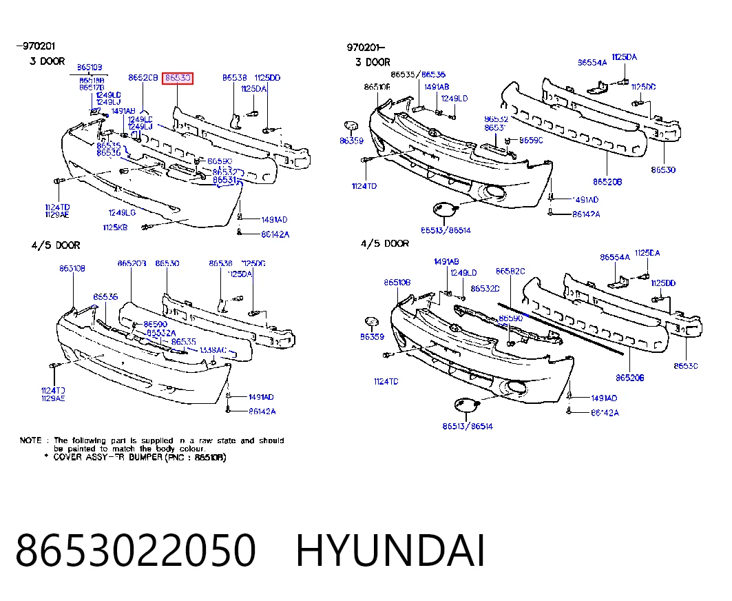Балка бампера переднего на Hyundai Accent I 