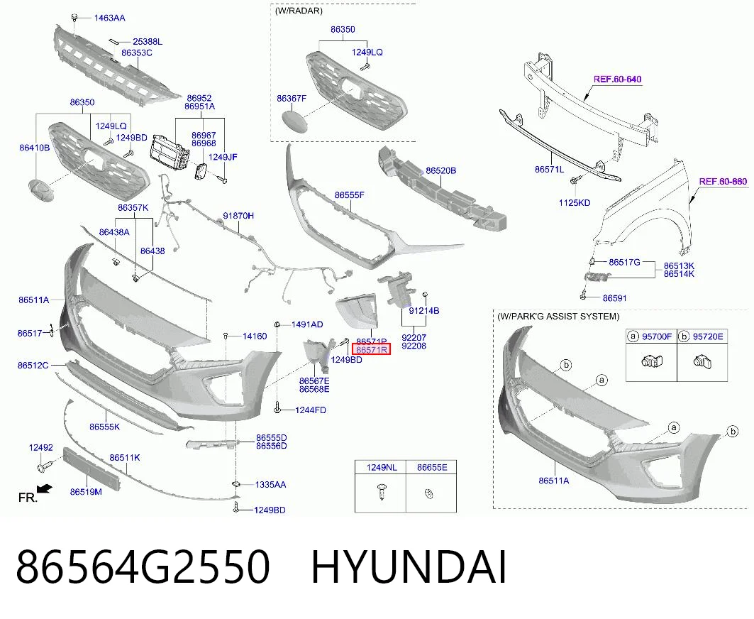 86564G2550 Hyundai/Kia 