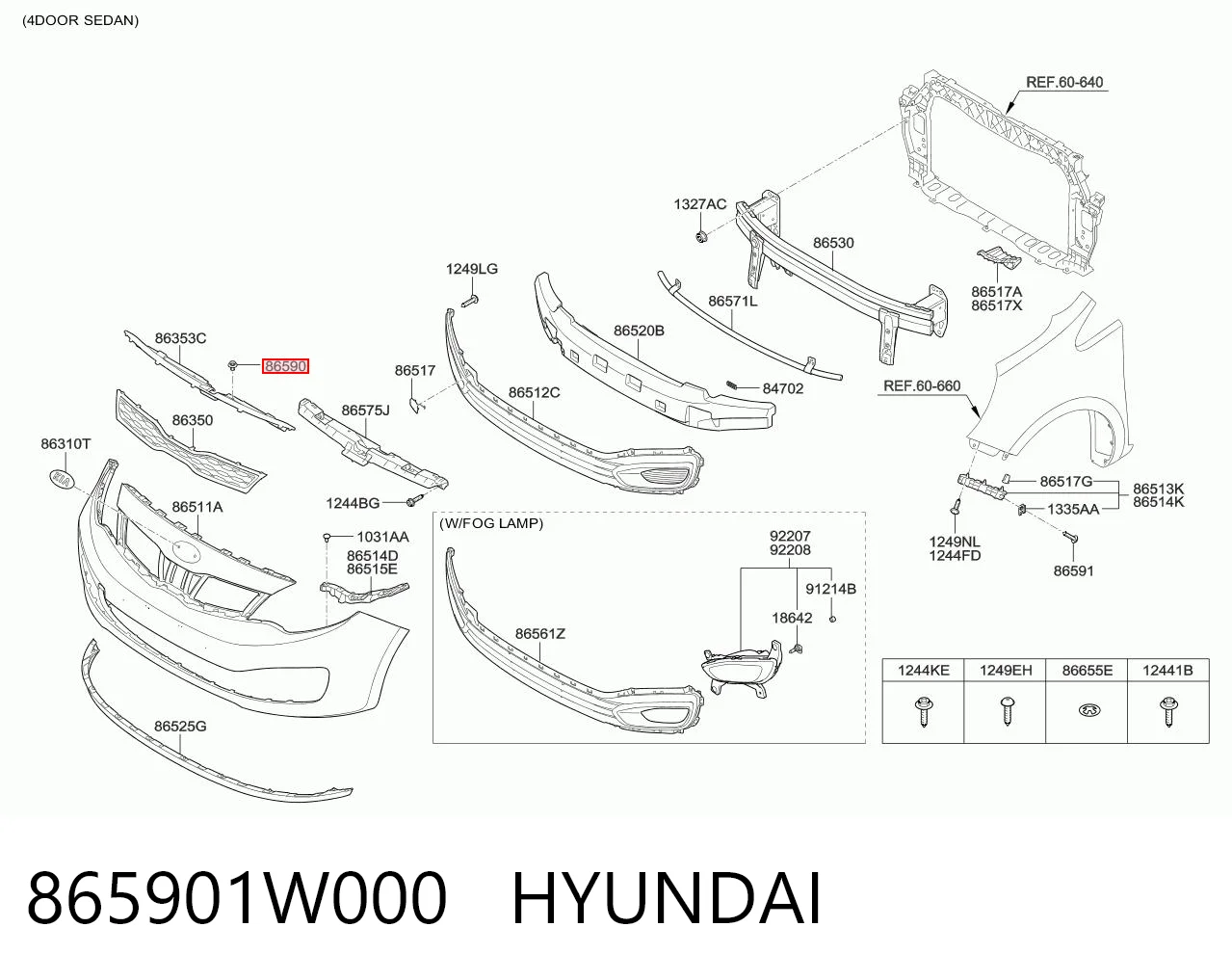 865901W000 Hyundai/Kia 
