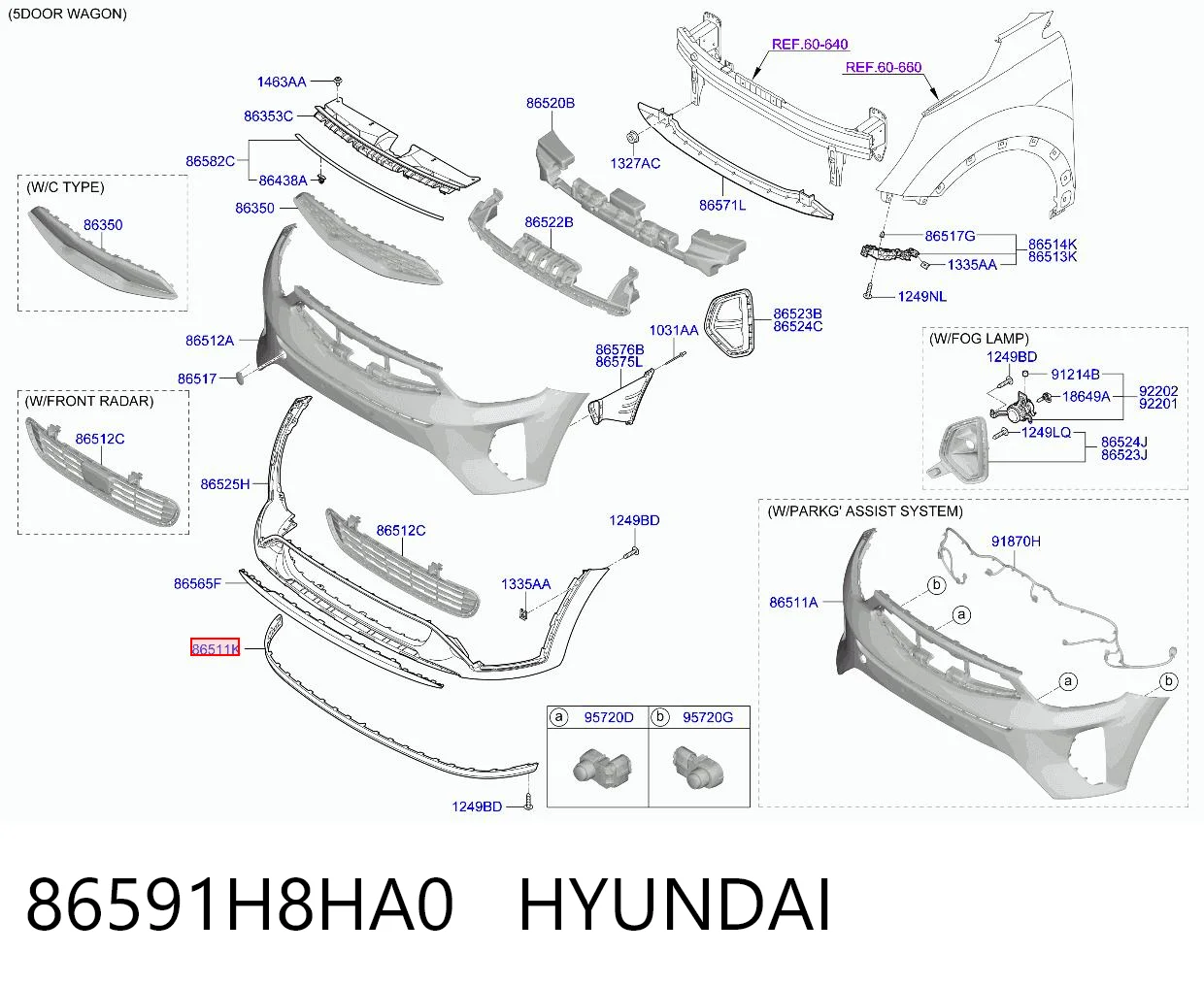 86591H8HA0 Hyundai/Kia