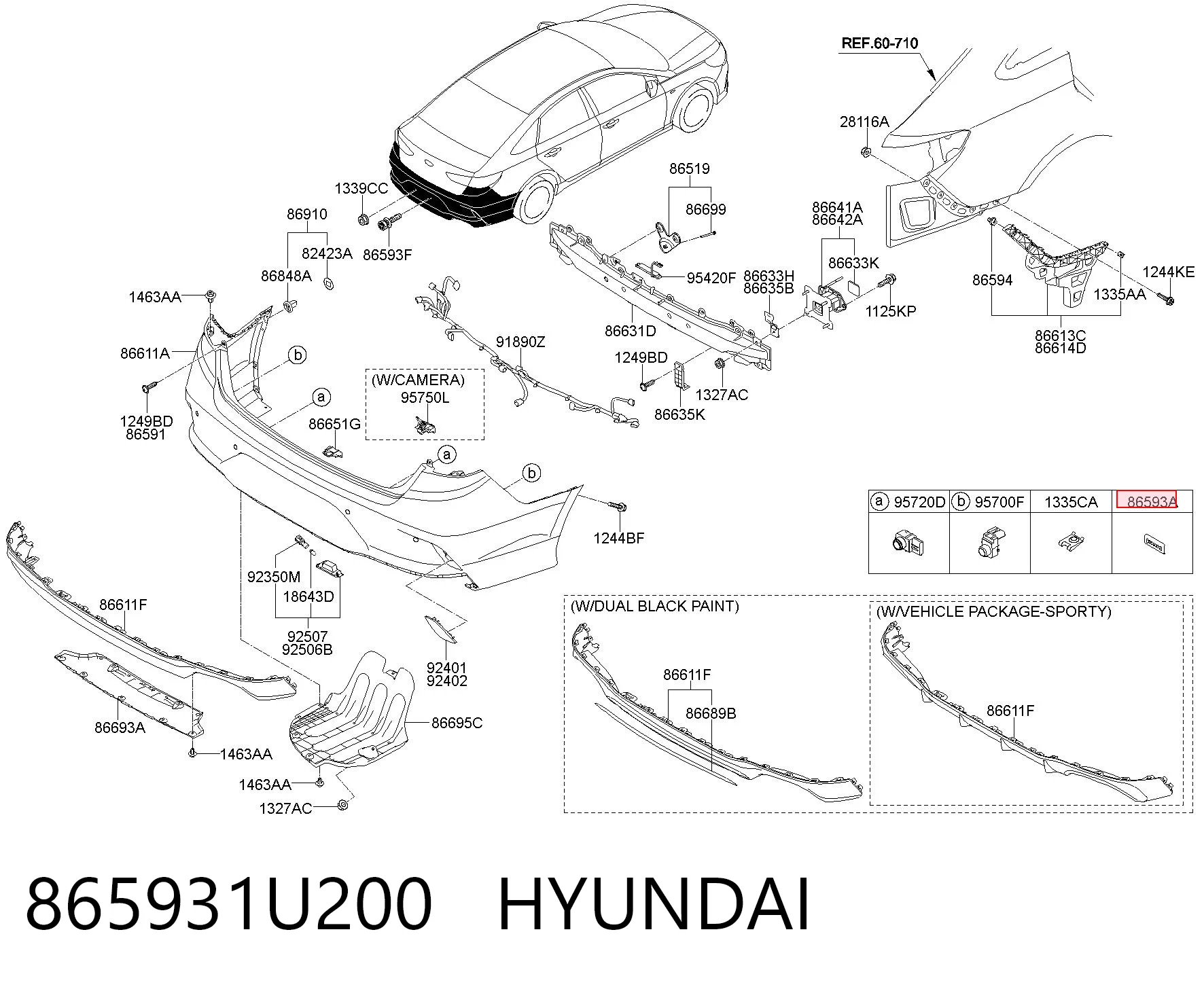 865931U200 Hyundai/Kia Клип крепления подкрылка переднего крыла