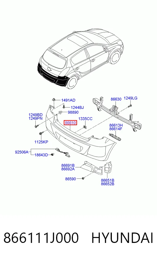 Бампер задний Polcar OE866101J000 цена, от 172.93 USD