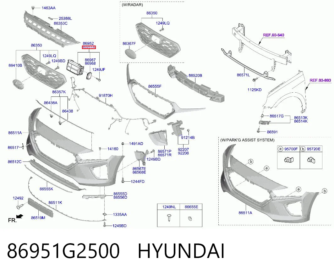 86951G2500 Hyundai/Kia 