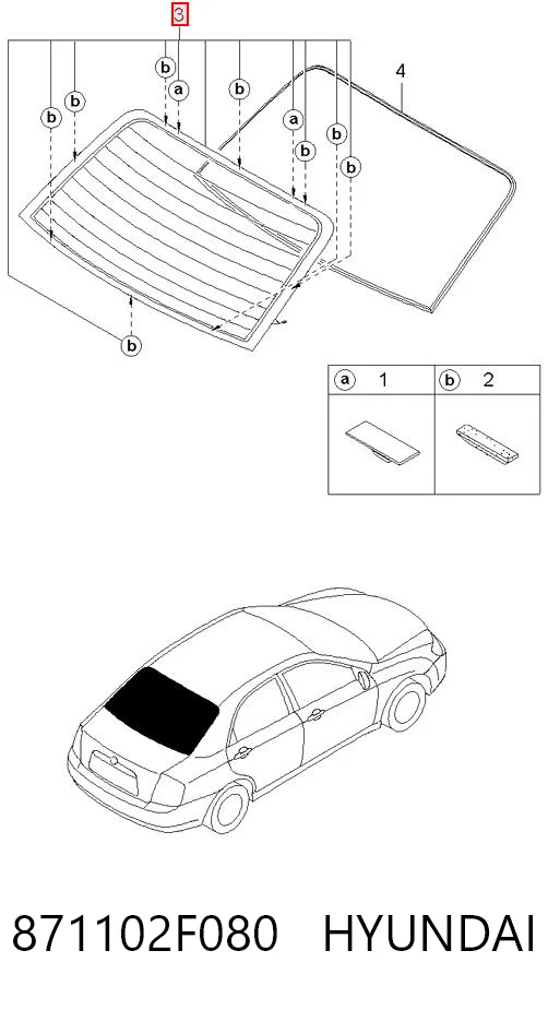 ST501455 Hanglass Автомобильное стекло заднее