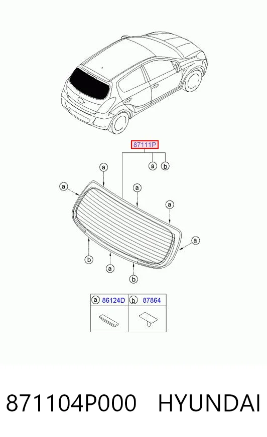 AB71267A XYG Стекло двери задка