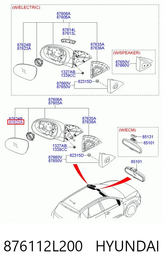 Купить 1513G03 Depo/Loro/Abakus Стекло зеркала заднего вида, левого