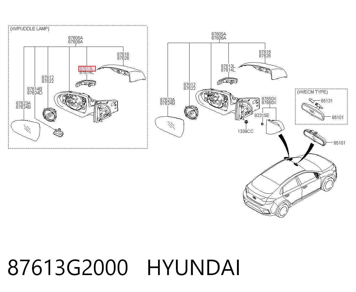 87613G2000 Hyundai/Kia 
