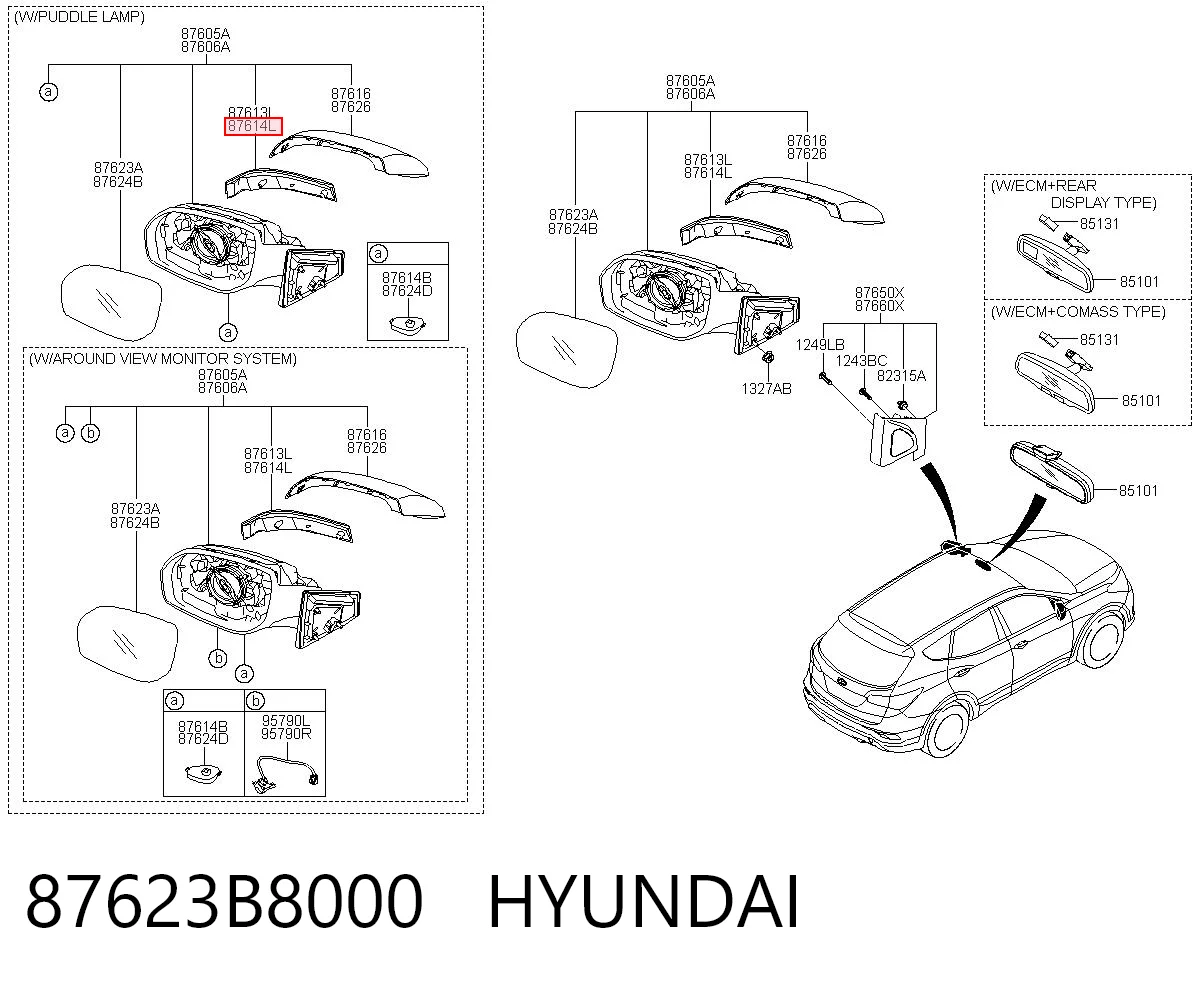 87623B8000 Hyundai/Kia Указатель поворота зеркала правый