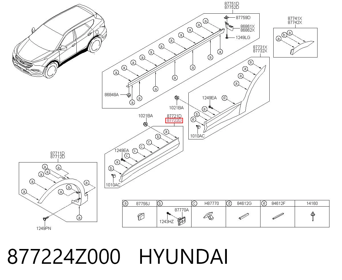 877224Z000 Hyundai/Kia Молдинг двери передней правой