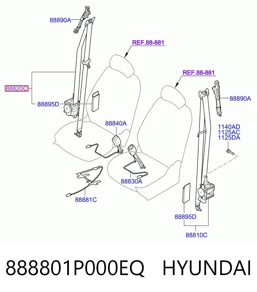 888801P000EQ Hyundai/Kia