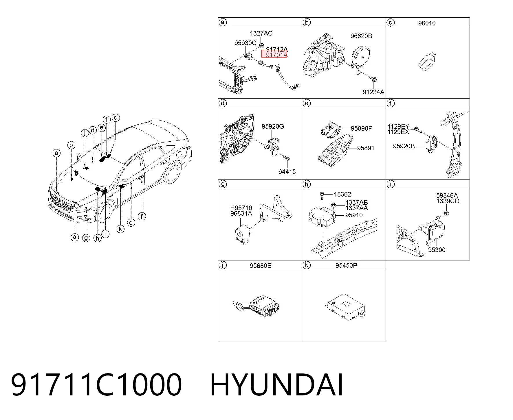 91711C1000 Hyundai/Kia 