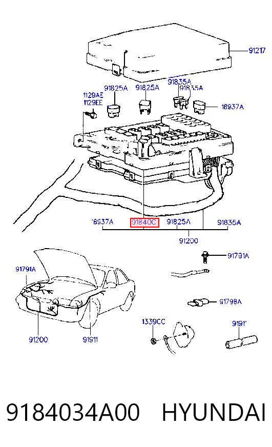 Блок предохранителей Hyundai Sonata 3 Y-3