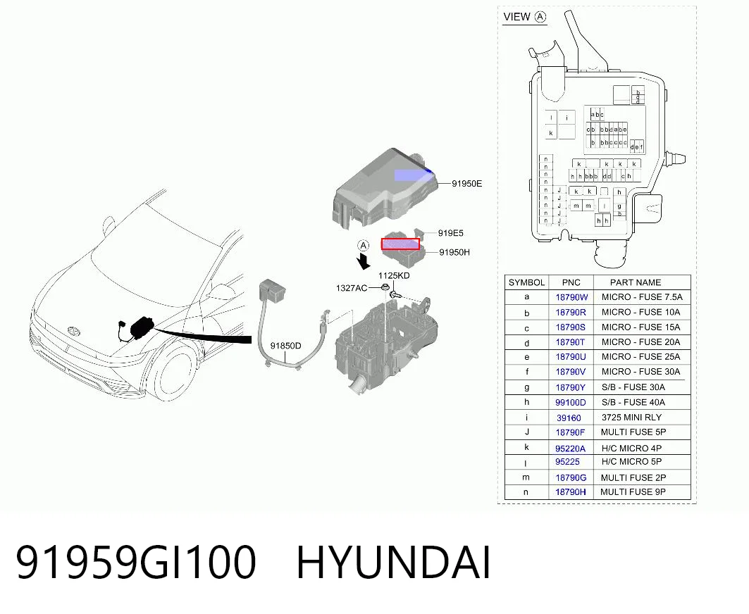 91959GI100 Hyundai/Kia 