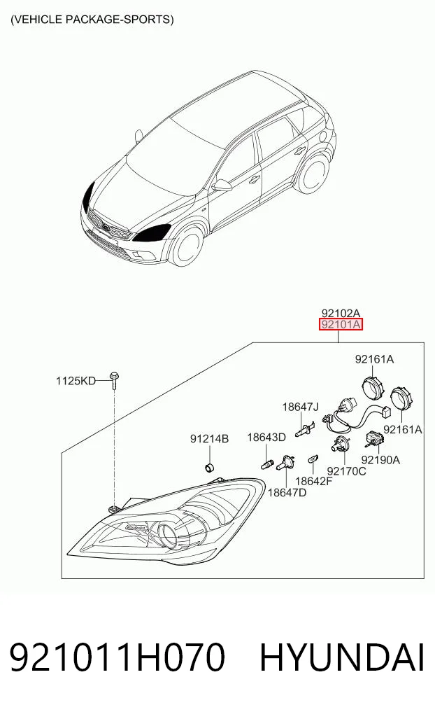 411809E Polcar Фара