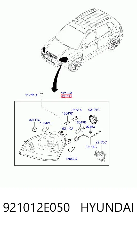 921012E050 Hyundai/Kia Фара