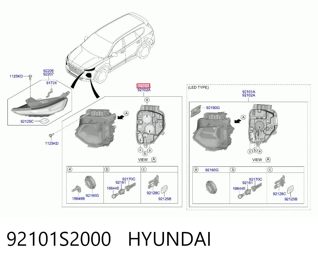 92101S2000 Hyundai/Kia Фара