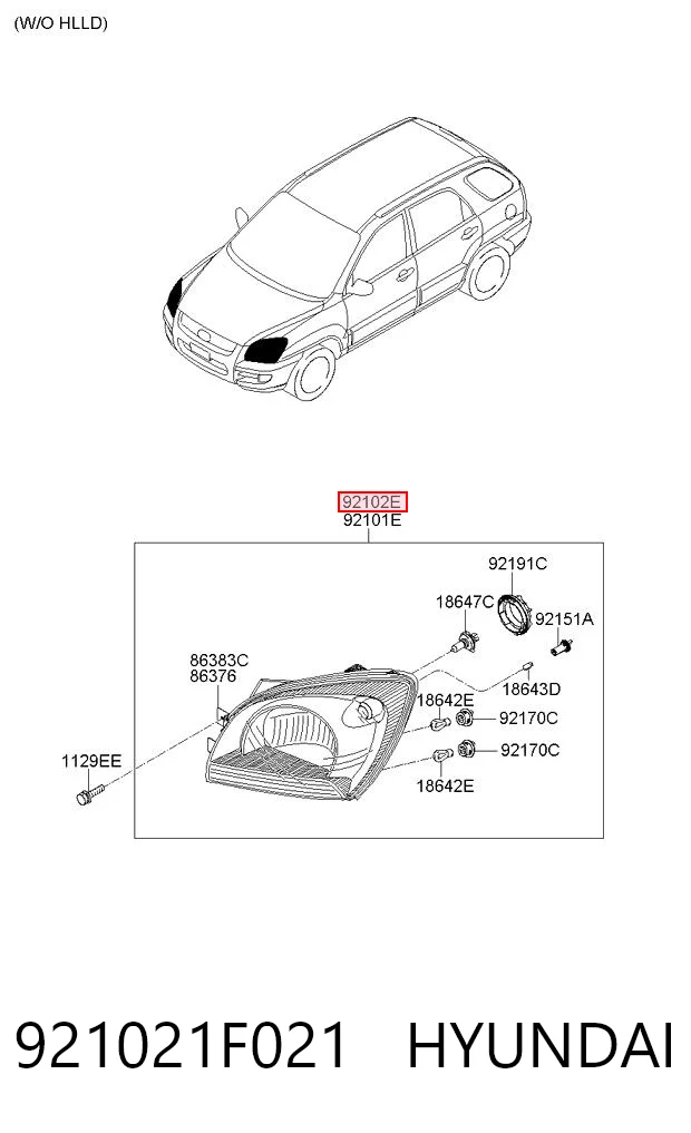 Фара передняя правая на KIA Sportage II JE