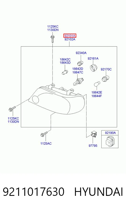 9211017630 General Motors Фара
