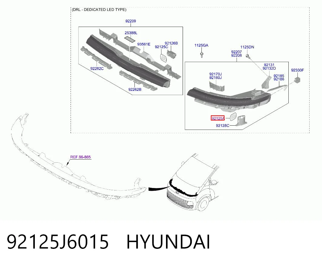 92125J6015 Hyundai/Kia 