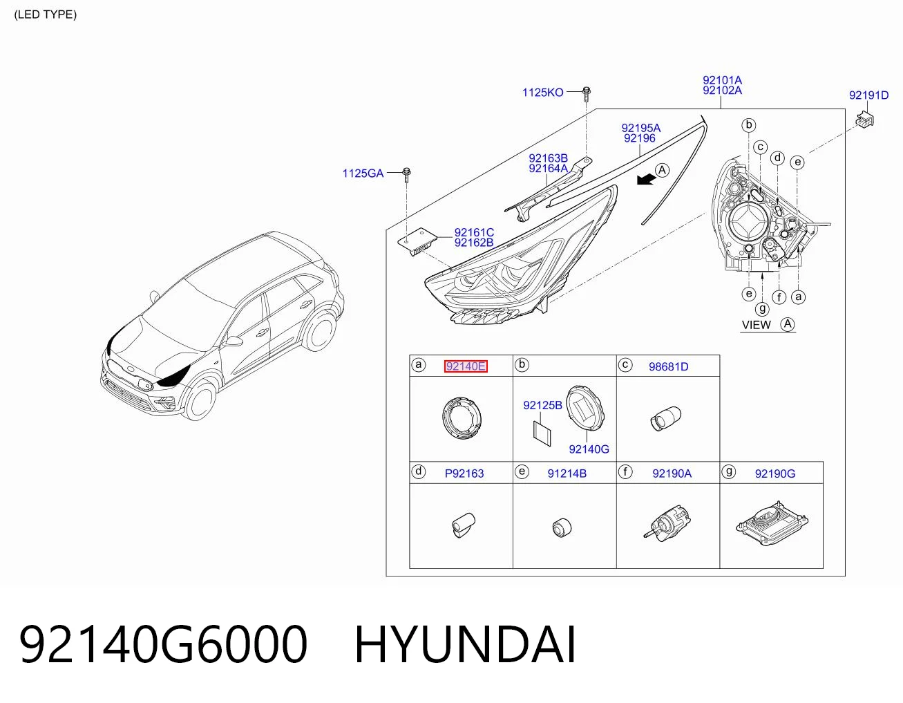 92140G6000 Hyundai/Kia 