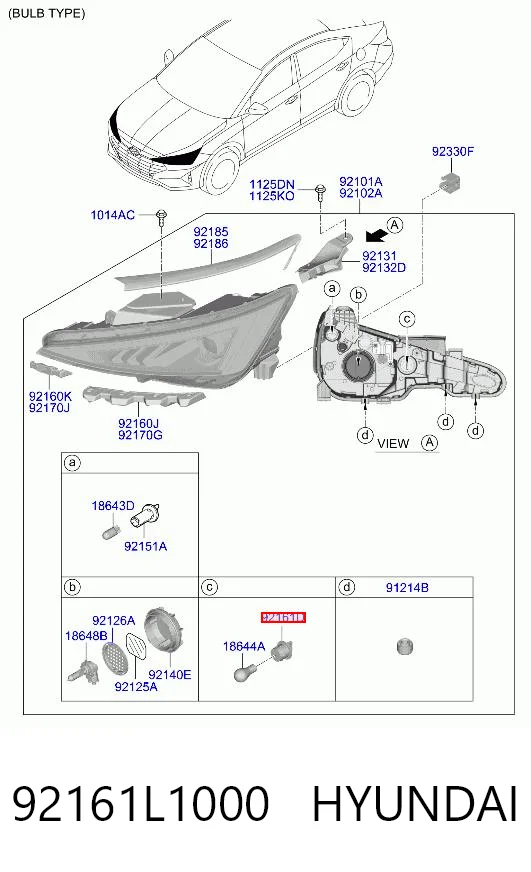 92161L1000 Hyundai/Kia 