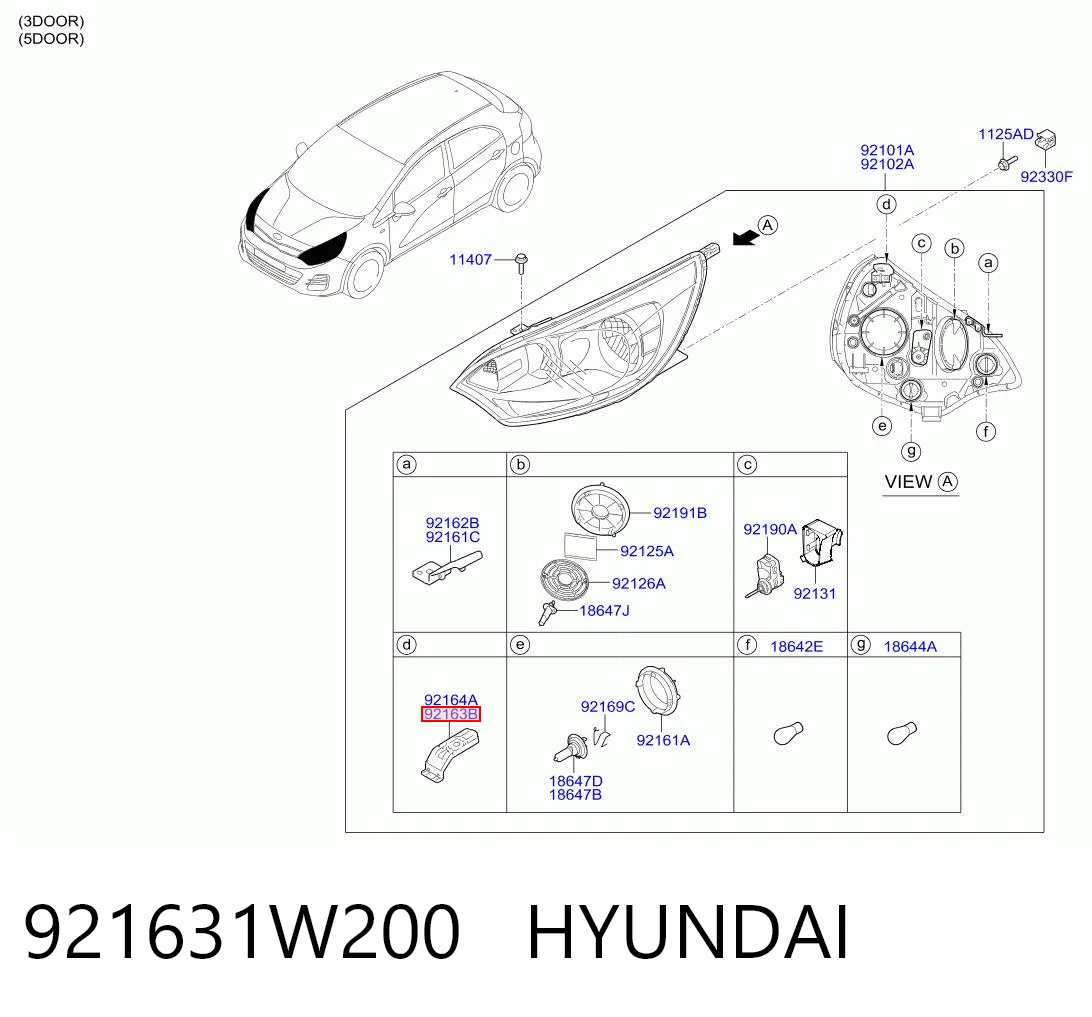 921631W200 Hyundai/Kia