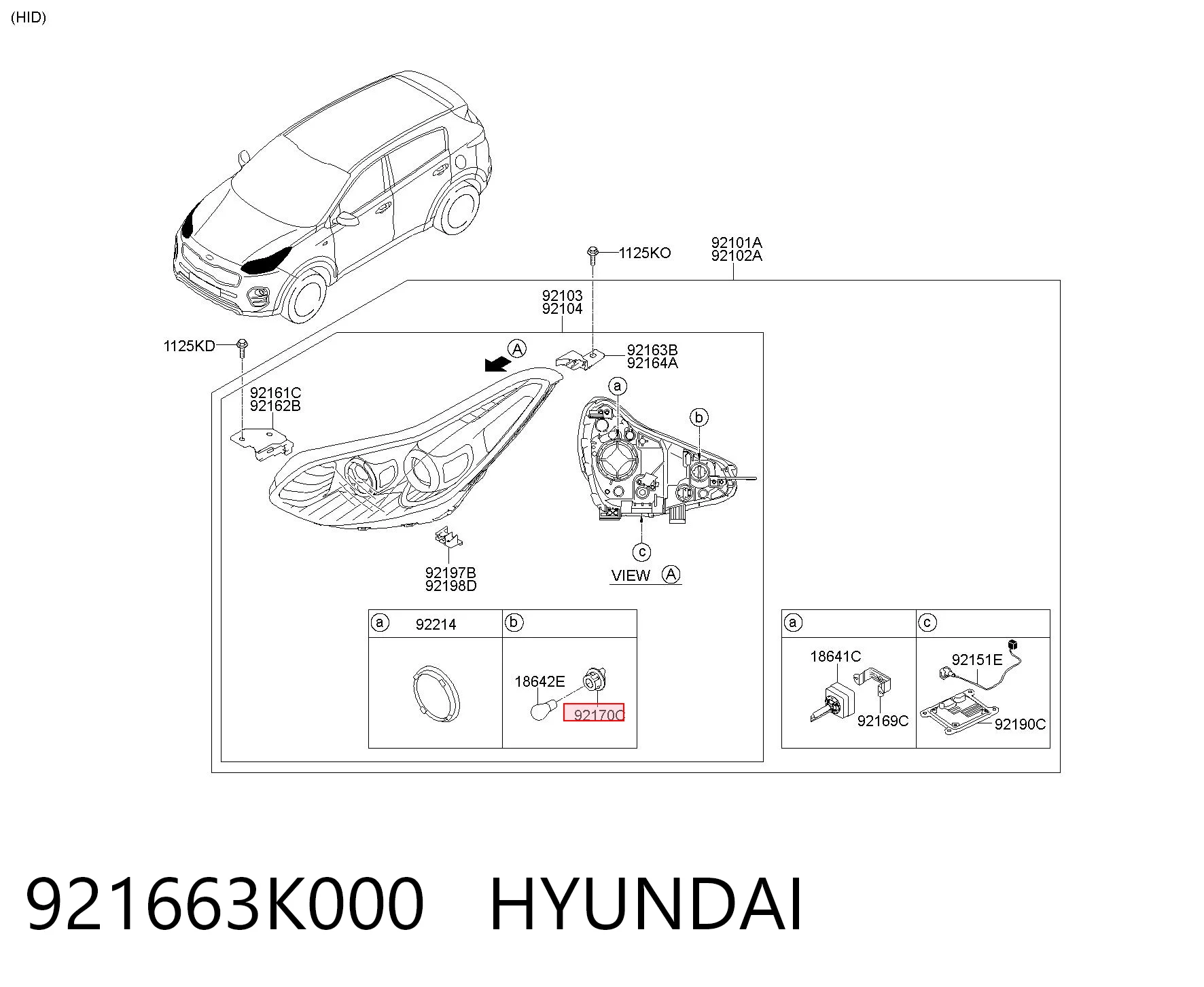921663K000 Hyundai/Kia Цоколь (патрон) лампочки указателя поворотов