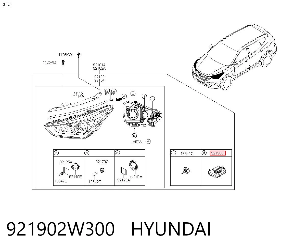 921902W300 Hyundai/Kia Модуль управления биксеноном