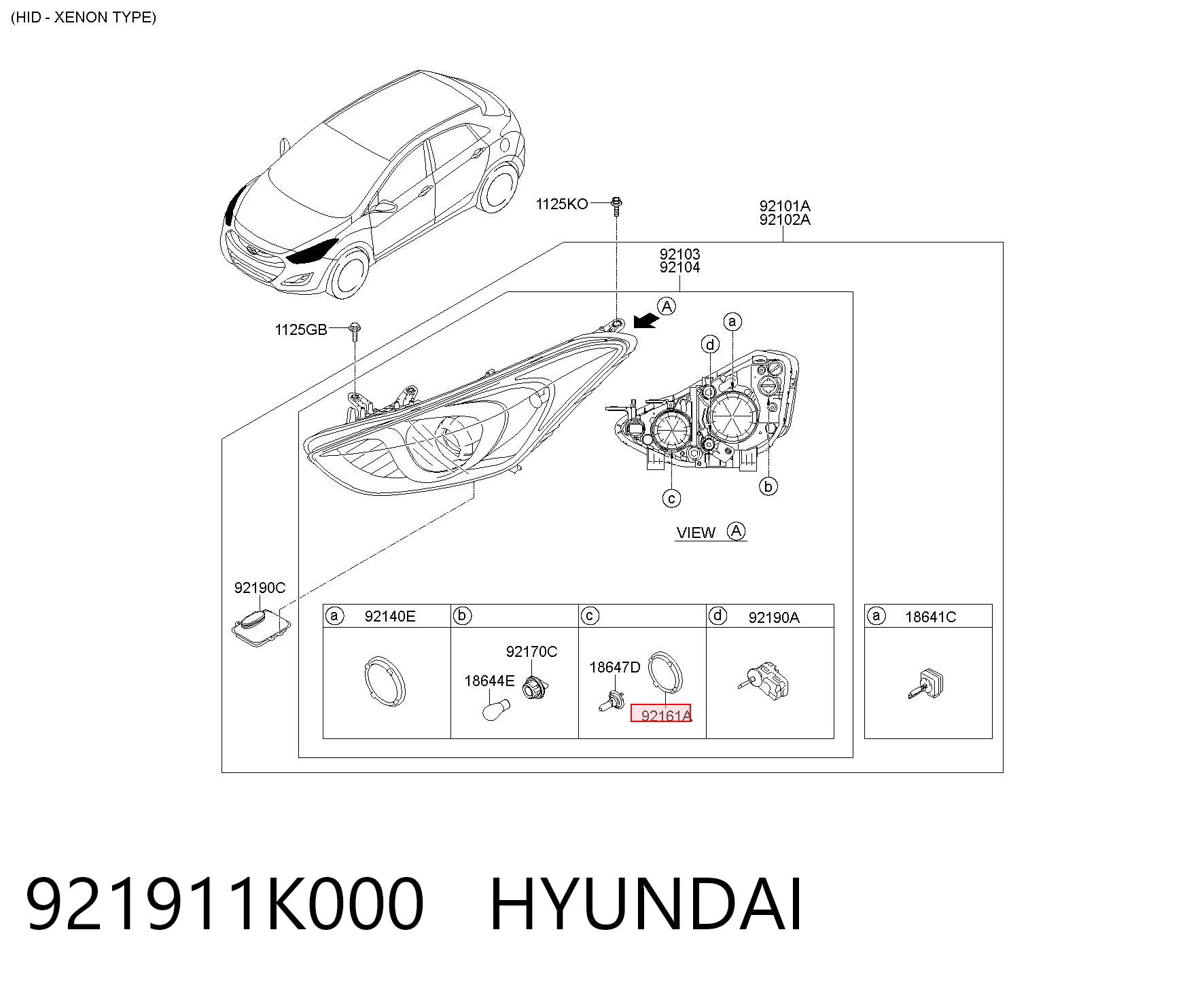 921911K000 Hyundai/Kia 