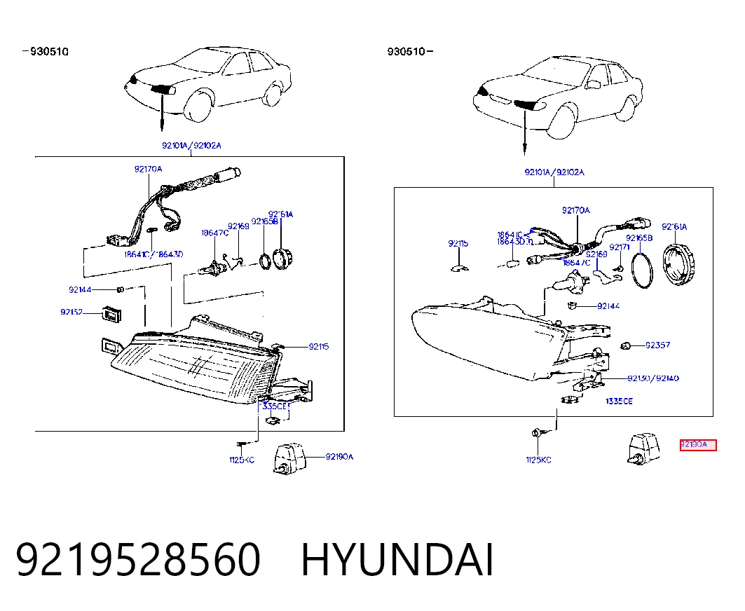 Корректор фары Hyundai Santa Fe 1 SM