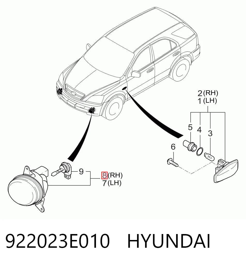Фара противотуманная, правая SAT ST3232008R цена, от 32.05 USD