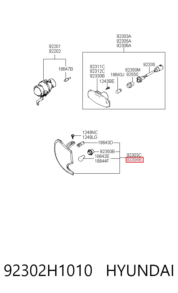 92302H1010 Hyundai/Kia Поворотник правый